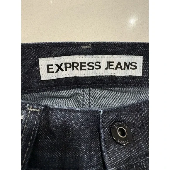 Express Rocco Mens Jeans 32x30 Dark Wash Slim Fit Boot Cut - Picture 4 of 8